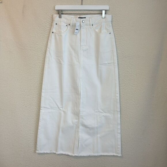 J Crew Denim maxi skirt in white Womens Size 28 - Picture 2 of 10